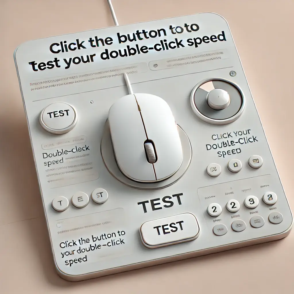 Image of a user-friendly interface for testing double click speed on a computer mouse.